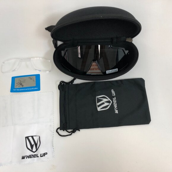 Men Sports Sunglasses Polarized Retro Black Lens Outdoor Driving Light Weight - Picture 3 of 4